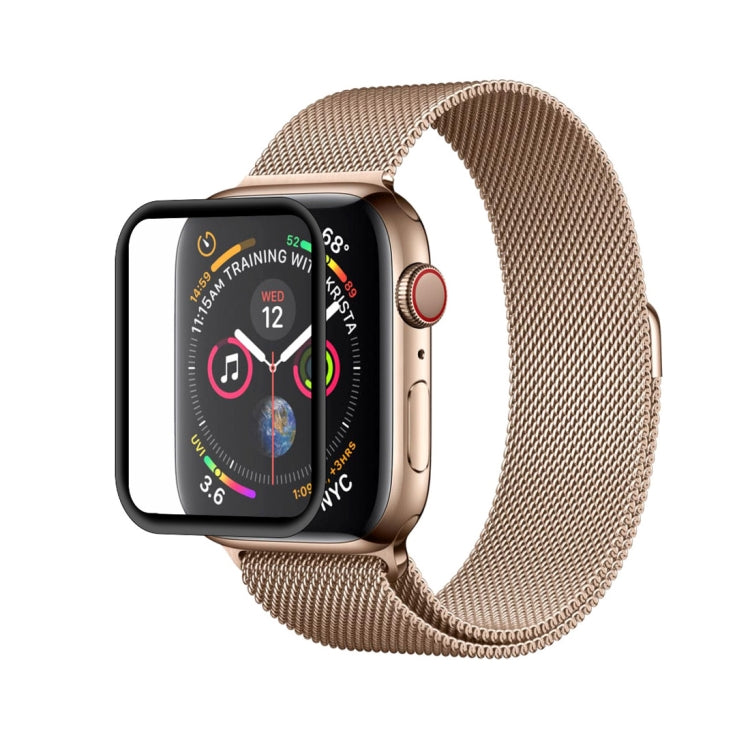 2 PCS ENKAY Hat-Prince 3D Full Screen PET + 3D Full Screen Electroplating PET Curved Heat Bending HD Screen Protector For Apple Watch Series 6 / 5 / 4 / Watch SE 44mm