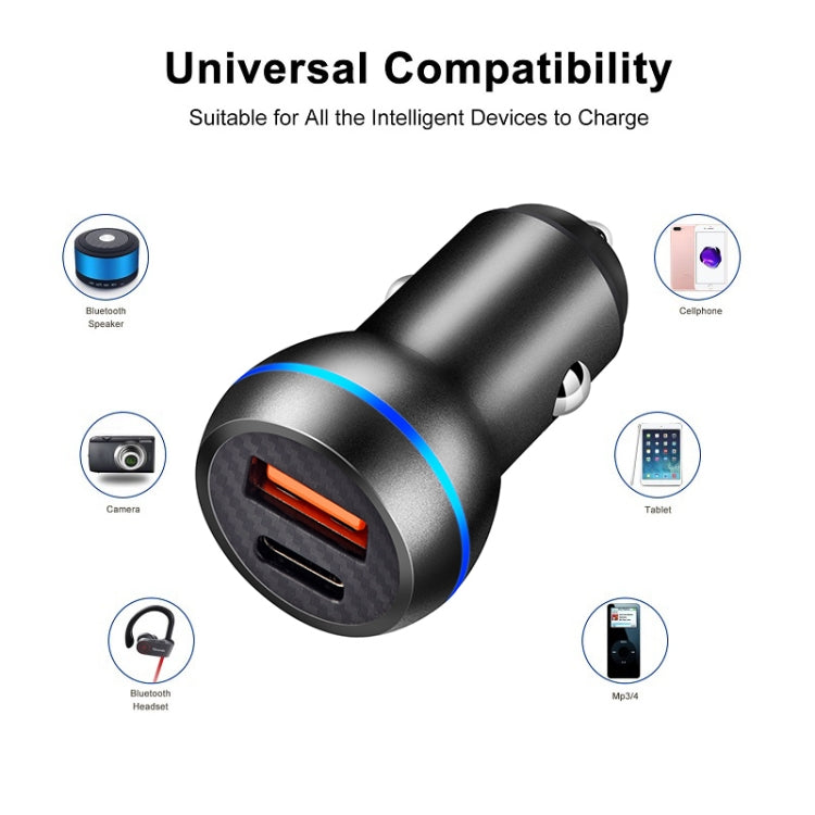 ACC-581 PD 20W + QC3.0 Type-C / USB-C + USB Fast Charging Car Charger, ACC-581