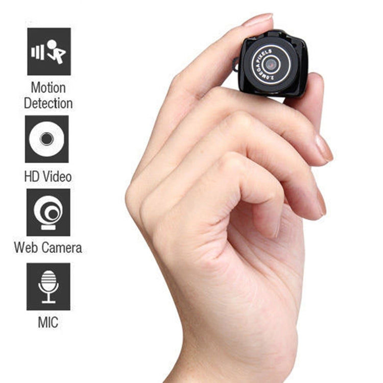 Y2000 HD Outdoor Sports Ultra-Mini DV Pocket Digital Video Recorder Camera Camcorder, Support Max 32GB Micro SD / TF Card(Black)