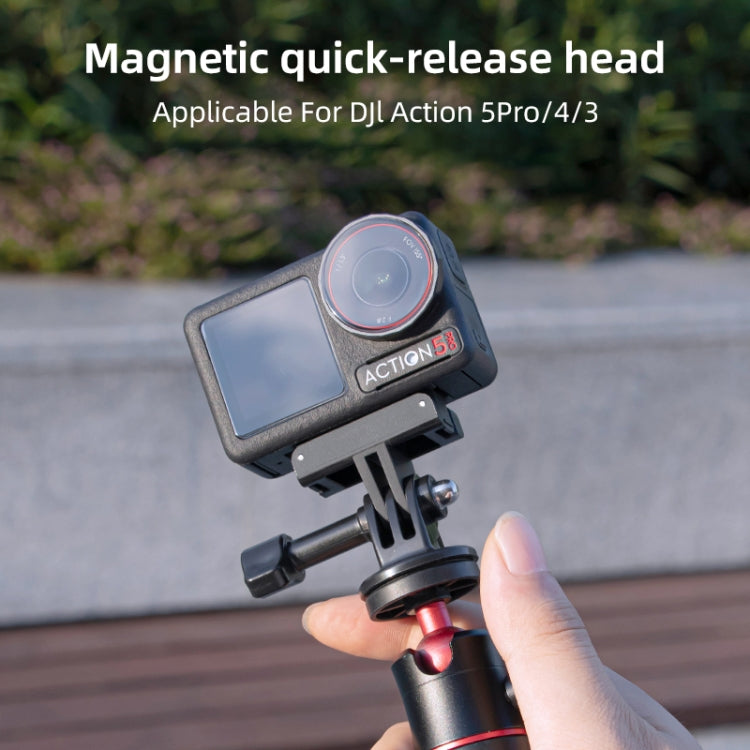 For DJI Osmo Action 5 Pro / 4 / 3 Magnetic Quick Release Base Mount Adapter