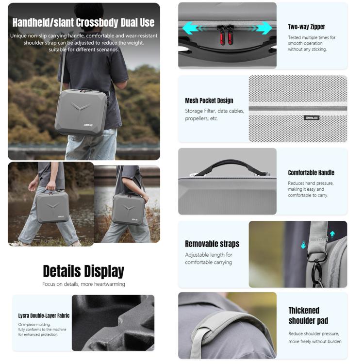 For DJI Mavic 4 Pro / RC Pro 2 STARTRC Shoulder PU Storage Bag Handbag