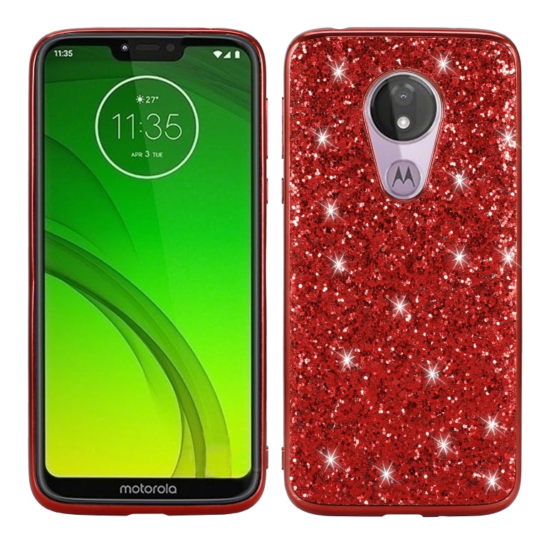 Plating Glittery Powder Shockproof TPU Case, For LG G8 ThinQ, For Motorola Moto G7 Power, For Motorola Moto G7 Play, For Motorola Moto E6