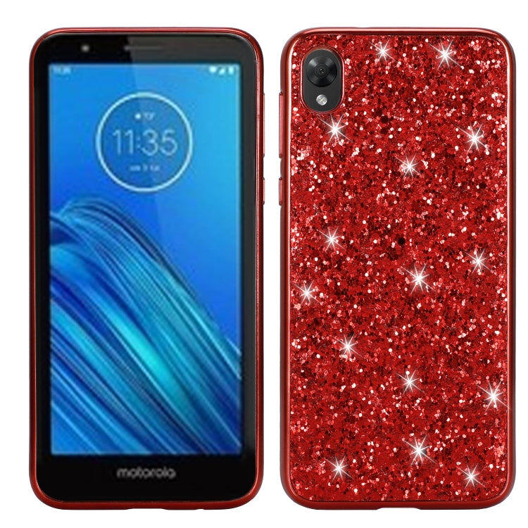 Plating Glittery Powder Shockproof TPU Case, For LG G8 ThinQ, For Motorola Moto G7 Power, For Motorola Moto G7 Play, For Motorola Moto E6