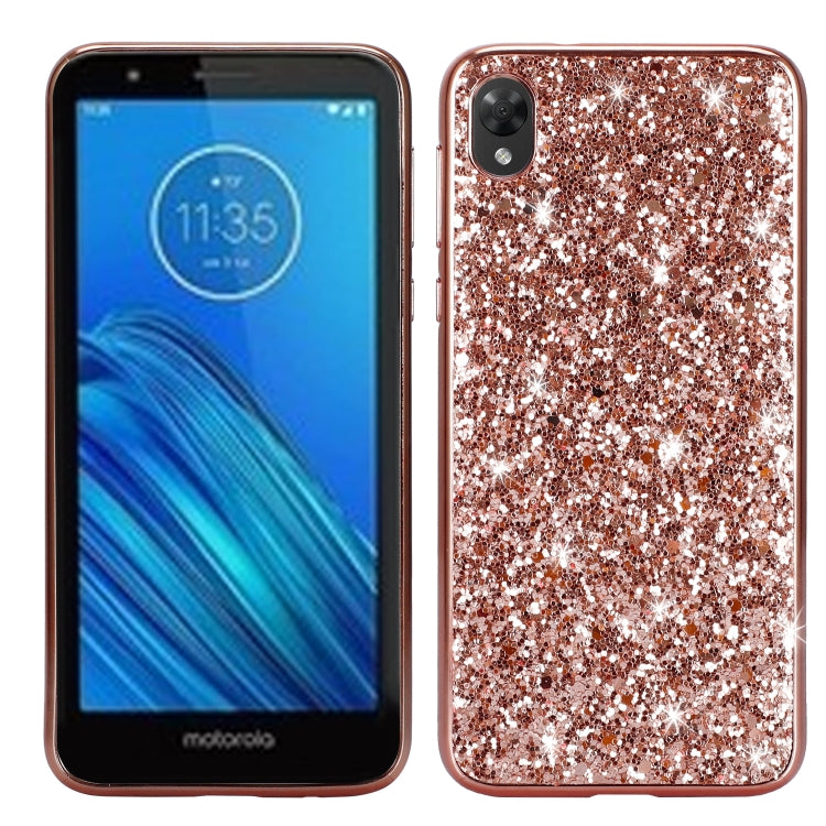 Plating Glittery Powder Shockproof TPU Case, For LG G8 ThinQ, For Motorola Moto G7 Power, For Motorola Moto G7 Play, For Motorola Moto E6