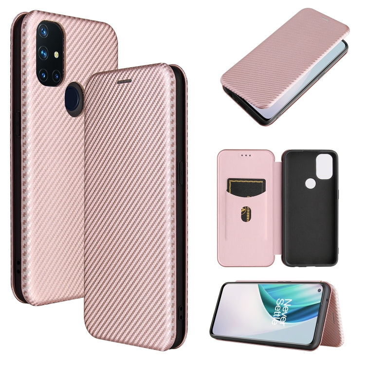 Carbon Fiber Texture Magnetic Horizontal Flip TPU + PC + PU Leather Case with Card Slot, For Motorola One 5G / Moto G 5G Plus, For Huawei Mate 40 Pro, For OnePlus Nord N10 5G, For OnePlus Nord N100