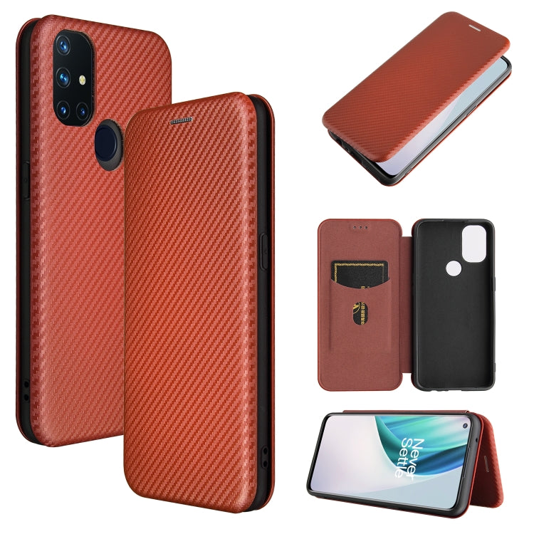 Carbon Fiber Texture Magnetic Horizontal Flip TPU + PC + PU Leather Case with Card Slot, For Motorola One 5G / Moto G 5G Plus, For Huawei Mate 40 Pro, For OnePlus Nord N10 5G, For OnePlus Nord N100