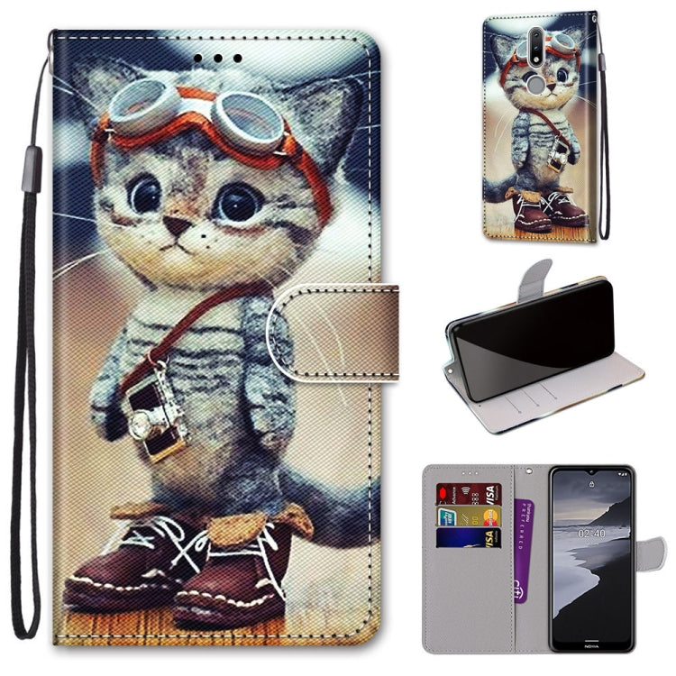 Coloured Drawing Cross Texture Horizontal Flip PU Leather Case with Holder & Card Slots & Wallet & Lanyard