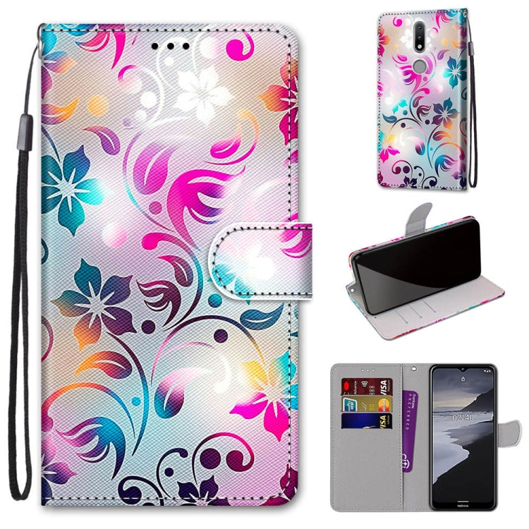 Coloured Drawing Cross Texture Horizontal Flip PU Leather Case with Holder & Card Slots & Wallet & Lanyard