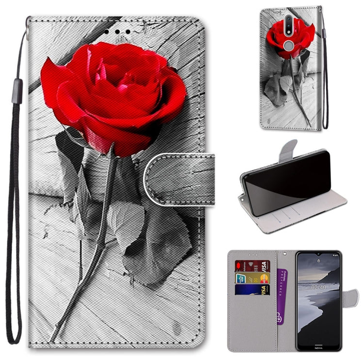 Coloured Drawing Cross Texture Horizontal Flip PU Leather Case with Holder & Card Slots & Wallet & Lanyard