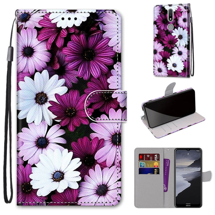 Coloured Drawing Cross Texture Horizontal Flip PU Leather Case with Holder & Card Slots & Wallet & Lanyard