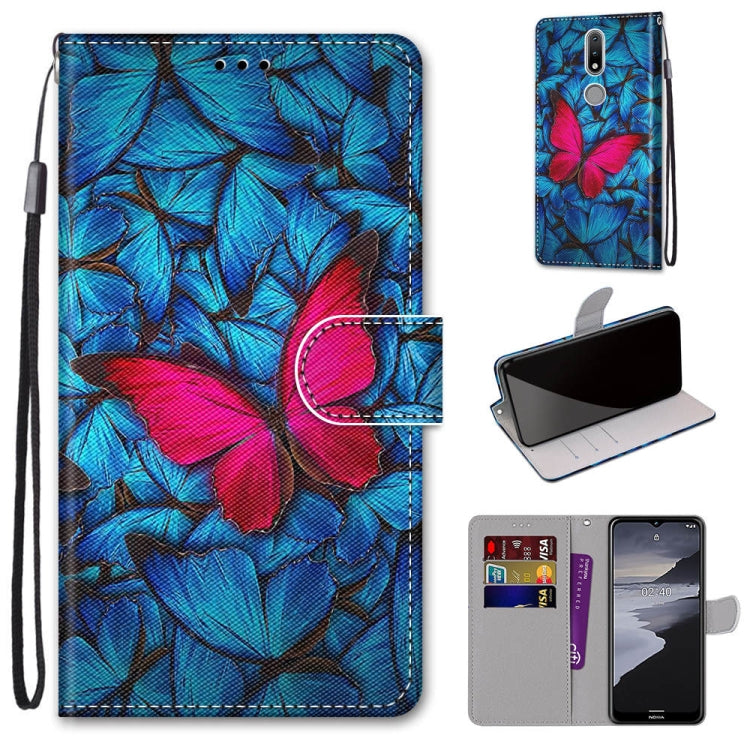Coloured Drawing Cross Texture Horizontal Flip PU Leather Case with Holder & Card Slots & Wallet & Lanyard