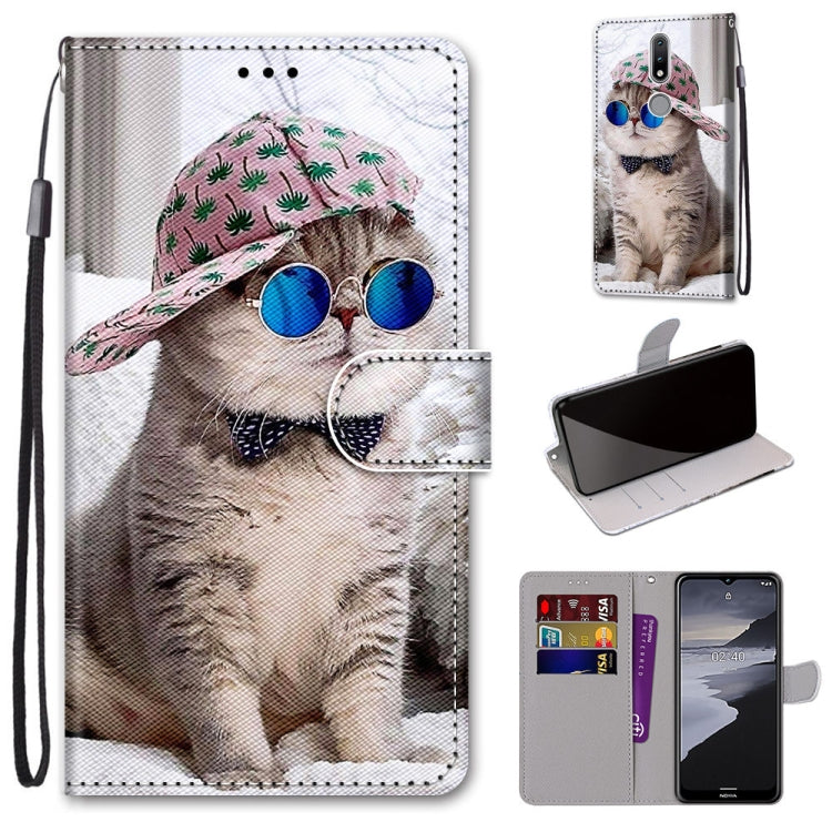 Coloured Drawing Cross Texture Horizontal Flip PU Leather Case with Holder & Card Slots & Wallet & Lanyard