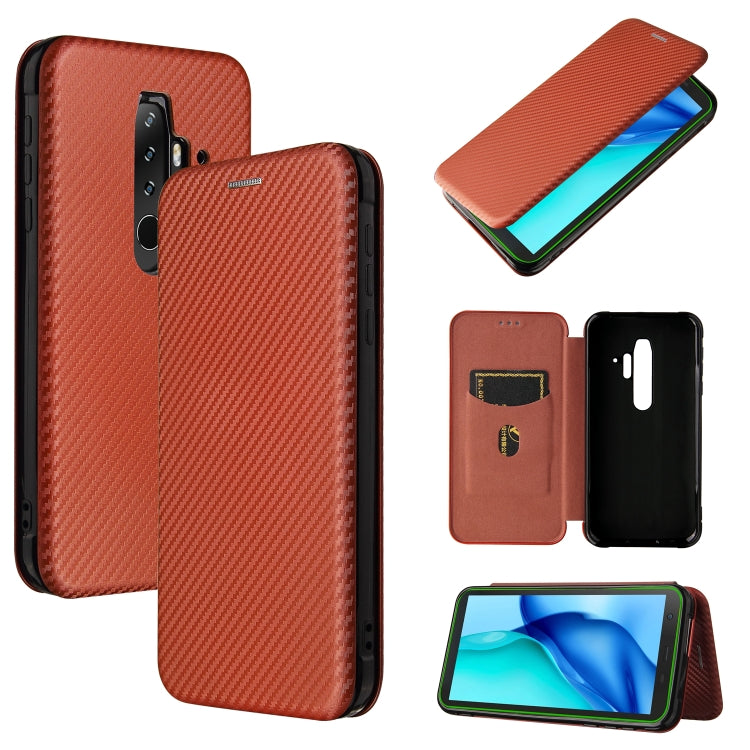 Carbon Fiber Texture Magnetic Horizontal Flip TPU + PC + PU Leather Case with Card Slot, For Asus ROG Phone 5, For Blackview BV6300 Pro, For Samsung Galaxy M62, For Samsung Galaxy F62