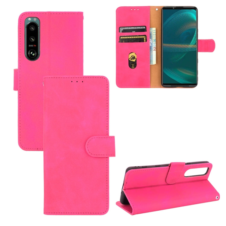 Solid Color Skin Feel Magnetic Buckle Horizontal Flip Calf Texture PU Leather Case with Holder & Card Slots & Wallet, For Fujitsu Be4 Plus F-41B, For Nokia X10, For Sony Xperia 5 III