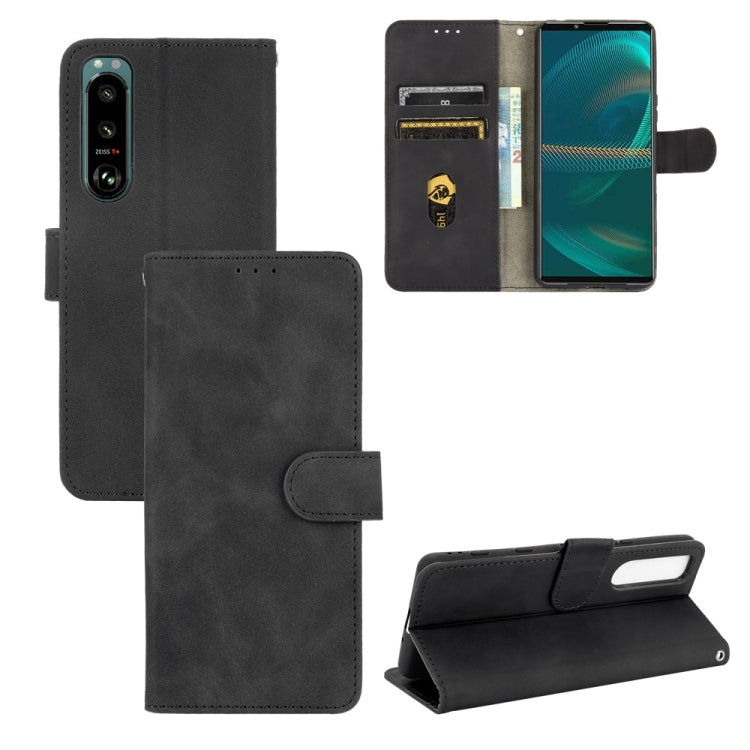 Solid Color Skin Feel Magnetic Buckle Horizontal Flip Calf Texture PU Leather Case with Holder & Card Slots & Wallet, For Fujitsu Be4 Plus F-41B, For Nokia X10, For Sony Xperia 5 III