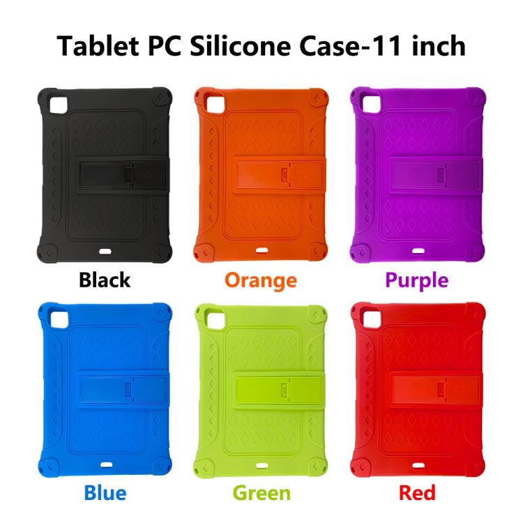 All-inclusive Silicone Shockproof Case with Holder, For iPad Pro 12.9 2021 / 2020