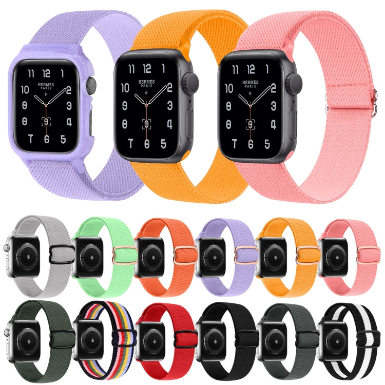 8-shaped Buckle Nylon Replacement Strap Watchband, For Apple Watch Series 9&8&7 41mm / SE 3&SE 2&6&SE&5&4 40mm / 3&2&1 38mm