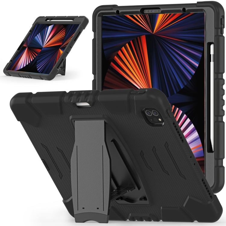 3-Layer Protection Screen Frame + PC + Silicone Shockproof Combination Case with Holder