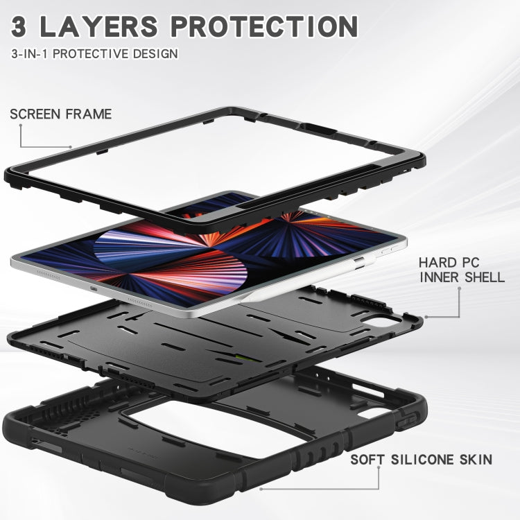 3-Layer Protection Screen Frame + PC + Silicone Shockproof Combination Case with Holder