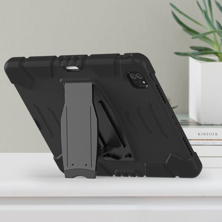 3-Layer Protection Screen Frame + PC + Silicone Shockproof Combination Case with Holder
