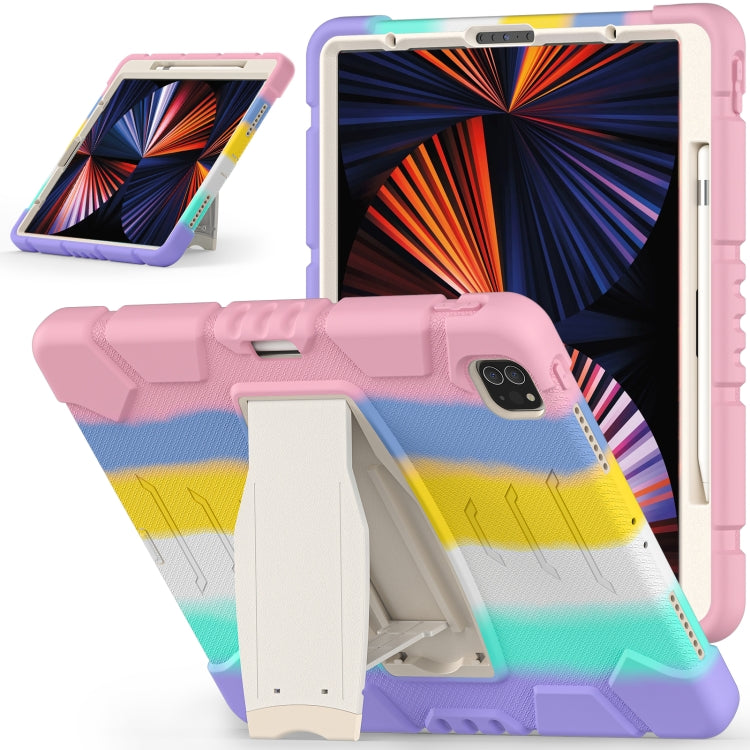 3-Layer Protection Screen Frame + PC + Silicone Shockproof Combination Case with Holder