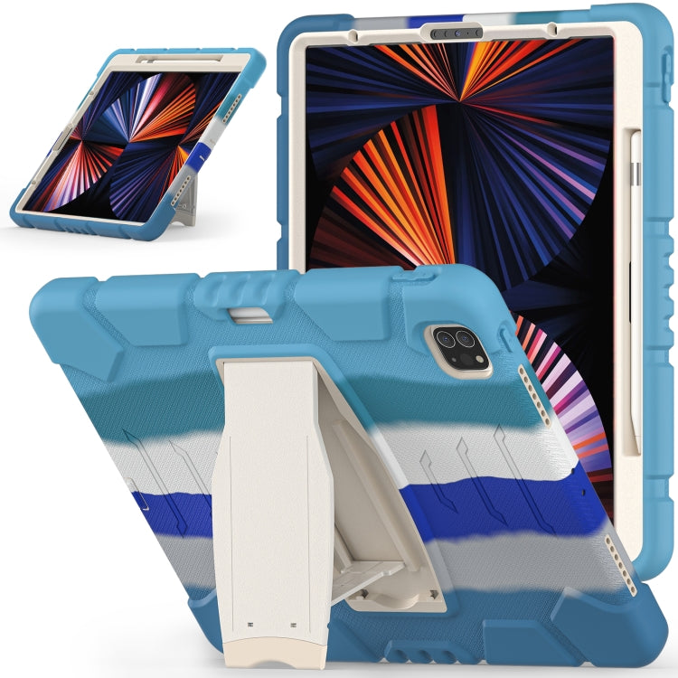 3-Layer Protection Screen Frame + PC + Silicone Shockproof Combination Case with Holder