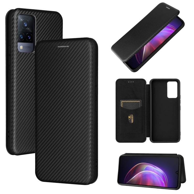 Carbon Fiber Texture Magnetic Horizontal Flip TPU + PC + PU Leather Case with Card Slot, For vivo V21, For Cubot Note 20, For Motorola Moto G60 / G40 Fusion, For Nokia 1.4