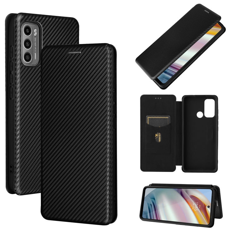 Carbon Fiber Texture Magnetic Horizontal Flip TPU + PC + PU Leather Case with Card Slot, For vivo V21, For Cubot Note 20, For Motorola Moto G60 / G40 Fusion, For Nokia 1.4