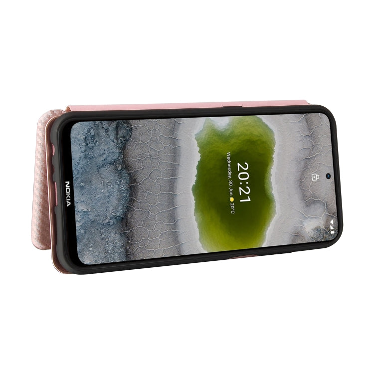 Carbon Fiber Texture Magnetic Horizontal Flip TPU + PC + PU Leather Case with Card Slot, For Nokia X10, For Nokia X20, For Sony Xperia Ace II, For Xiaomi Redmi Note 10 5G