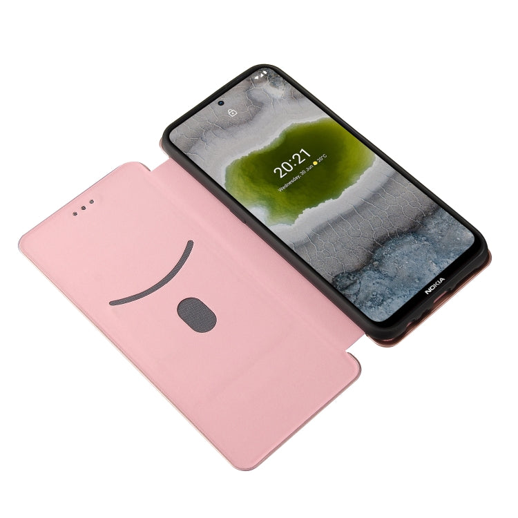 Carbon Fiber Texture Magnetic Horizontal Flip TPU + PC + PU Leather Case with Card Slot, For Nokia X10, For Nokia X20, For Sony Xperia Ace II, For Xiaomi Redmi Note 10 5G