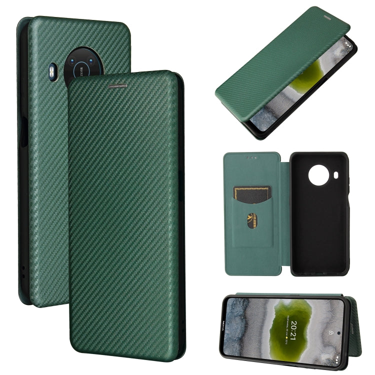 Carbon Fiber Texture Magnetic Horizontal Flip TPU + PC + PU Leather Case with Card Slot, For Nokia X10, For Nokia X20, For Sony Xperia Ace II, For Xiaomi Redmi Note 10 5G