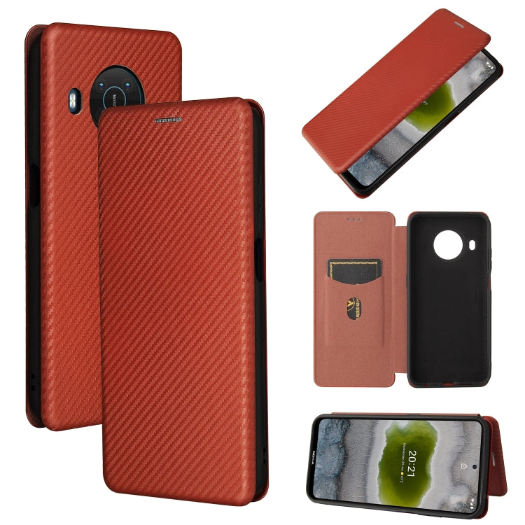 Carbon Fiber Texture Magnetic Horizontal Flip TPU + PC + PU Leather Case with Card Slot, For Nokia X10, For Nokia X20, For Sony Xperia Ace II, For Xiaomi Redmi Note 10 5G