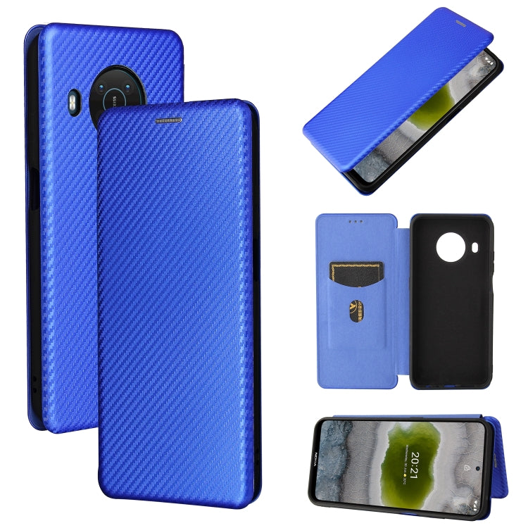 Carbon Fiber Texture Magnetic Horizontal Flip TPU + PC + PU Leather Case with Card Slot, For Nokia X10, For Nokia X20, For Sony Xperia Ace II, For Xiaomi Redmi Note 10 5G