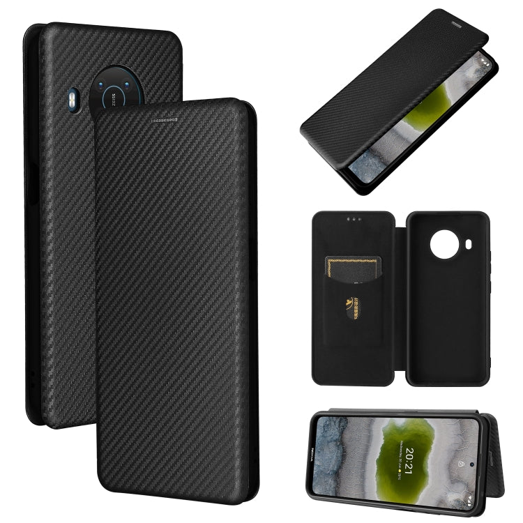 Carbon Fiber Texture Magnetic Horizontal Flip TPU + PC + PU Leather Case with Card Slot, For Nokia X10, For Nokia X20, For Sony Xperia Ace II, For Xiaomi Redmi Note 10 5G