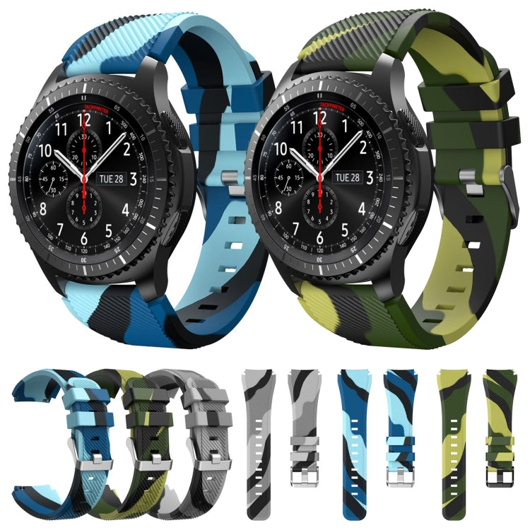 Twill Camouflage Silicone Replacement Strap Watchband, For Samsung Gear S3