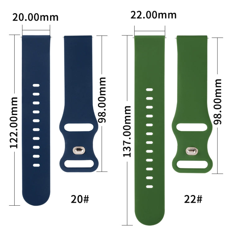 8-buckle Silicone Replacement Strap Watchband, For Amazfit Sport Watch / Sport Watch 2S, For Garmin Vivoactive 3