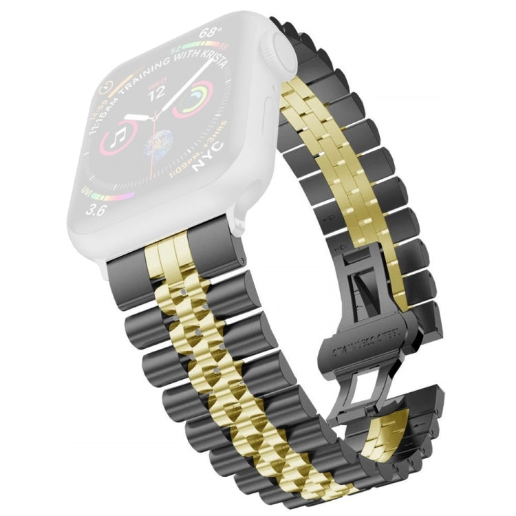 Women Five Beads Stainless Steel Replacement Watchband Width: 20mm For Apple Watch Series, 7 45mm / 6 & SE & 5 & 4 44mm / 3 & 2 & 1 42mm, 7 41mm / 6 & SE & 5 & 4 40mm / 3 & 2 & 1 38mm