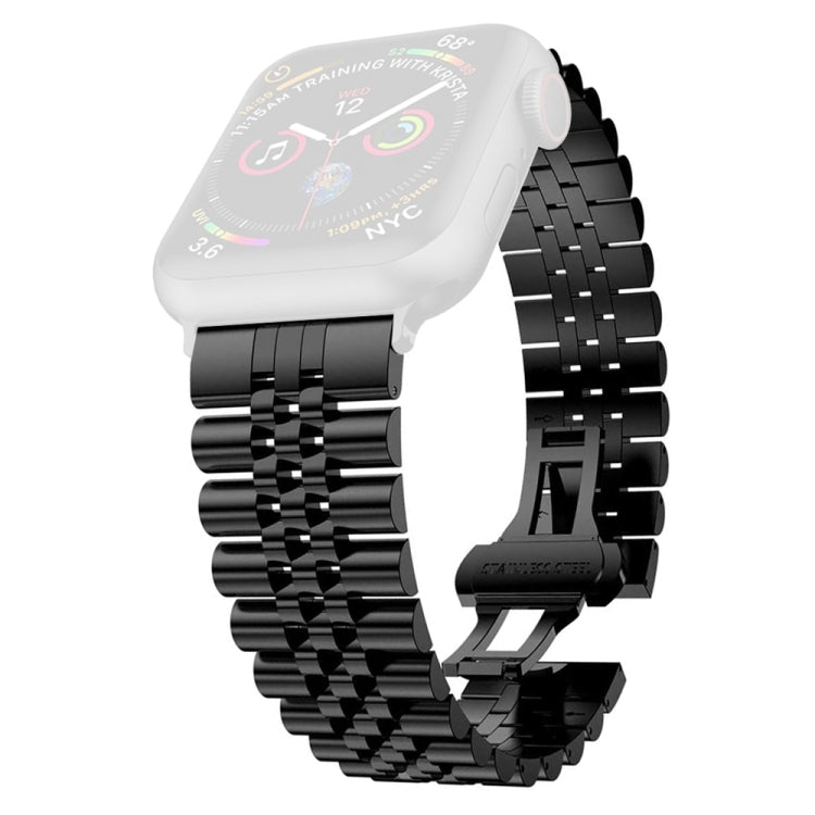Women Five Beads Stainless Steel Replacement Watchband Width: 20mm For Apple Watch Series, 7 45mm / 6 & SE & 5 & 4 44mm / 3 & 2 & 1 42mm, 7 41mm / 6 & SE & 5 & 4 40mm / 3 & 2 & 1 38mm
