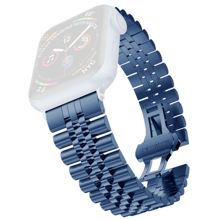Women Five Beads Stainless Steel Replacement Watchband Width: 20mm For Apple Watch Series, 7 45mm / 6 & SE & 5 & 4 44mm / 3 & 2 & 1 42mm, 7 41mm / 6 & SE & 5 & 4 40mm / 3 & 2 & 1 38mm
