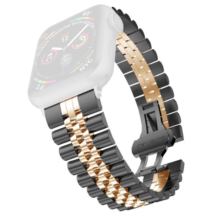 Women Five Beads Stainless Steel Replacement Watchband Width: 20mm For Apple Watch Series, 7 45mm / 6 & SE & 5 & 4 44mm / 3 & 2 & 1 42mm, 7 41mm / 6 & SE & 5 & 4 40mm / 3 & 2 & 1 38mm