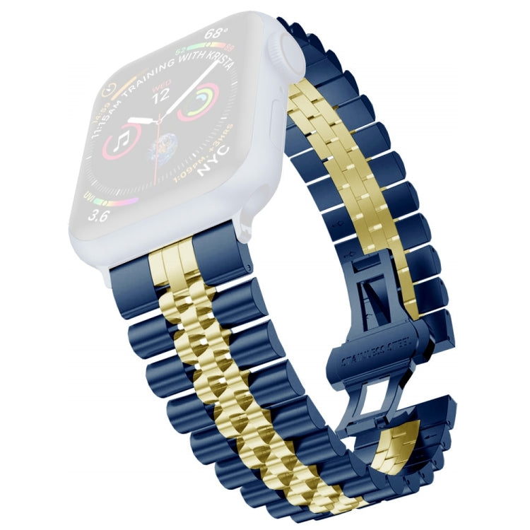 Women Five Beads Stainless Steel Replacement Watchband Width: 20mm For Apple Watch Series, 7 45mm / 6 & SE & 5 & 4 44mm / 3 & 2 & 1 42mm, 7 41mm / 6 & SE & 5 & 4 40mm / 3 & 2 & 1 38mm