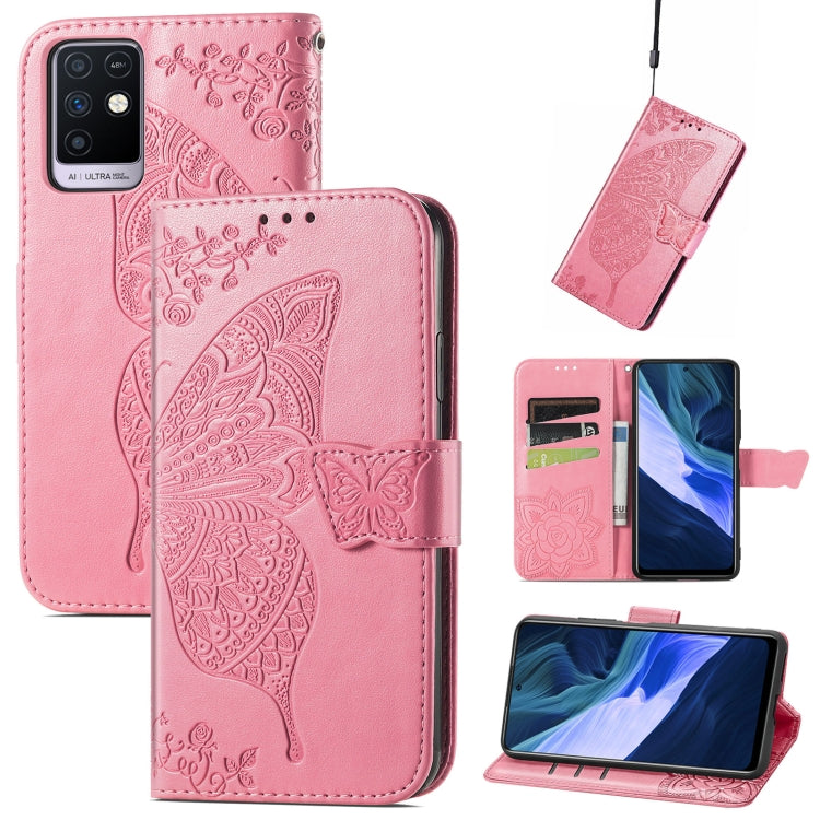 Butterfly Love Flowers Embossed Horizontal Flip Leather Case with Holder & Card Slots & Wallet & Lanyard, For Google Pixel 5A 5G, For Infinix Note 8, For Infinix Note 10