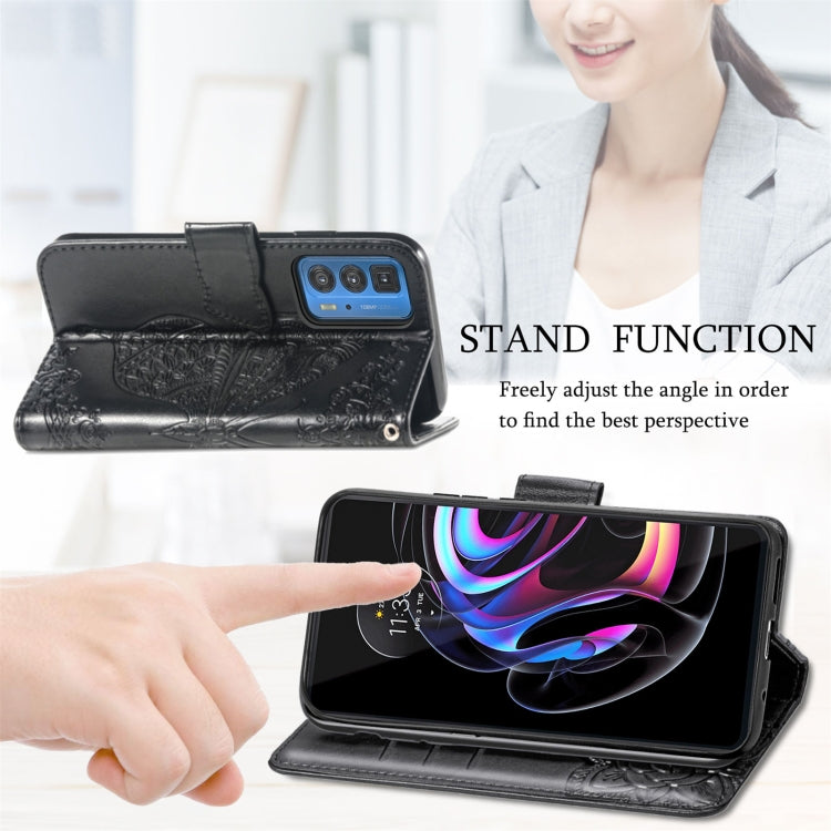 Butterfly Love Flowers Embossed Horizontal Flip Leather Case with Holder & Card Slots & Wallet & Lanyard, For Motorola Edge 20 Pro, For OPPO Reno 6Z, For OPPO Realme C20