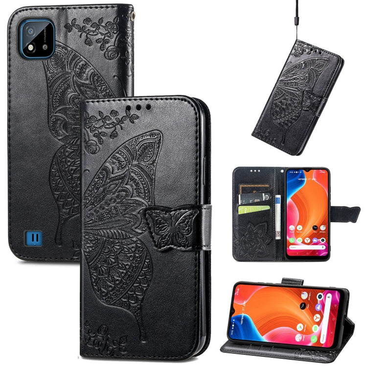 Butterfly Love Flowers Embossed Horizontal Flip Leather Case with Holder & Card Slots & Wallet & Lanyard, For Motorola Edge 20 Pro, For OPPO Reno 6Z, For OPPO Realme C20