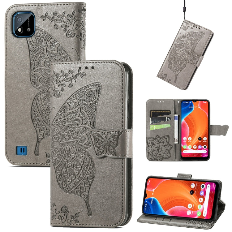 Butterfly Love Flowers Embossed Horizontal Flip Leather Case with Holder & Card Slots & Wallet & Lanyard, For Motorola Edge 20 Pro, For OPPO Reno 6Z, For OPPO Realme C20