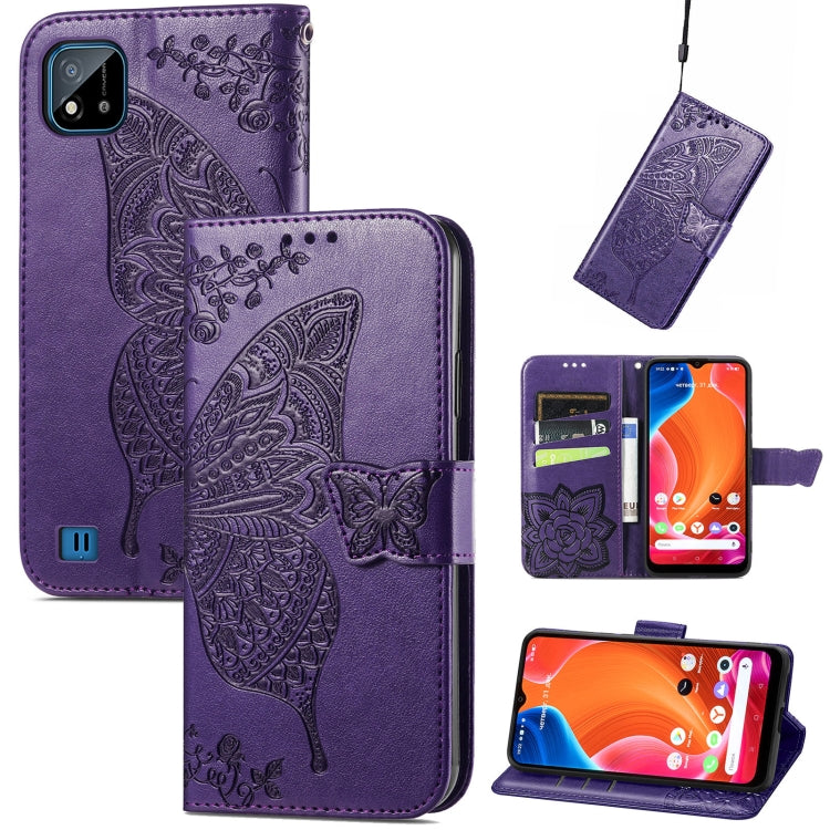 Butterfly Love Flowers Embossed Horizontal Flip Leather Case with Holder & Card Slots & Wallet & Lanyard, For Motorola Edge 20 Pro, For OPPO Reno 6Z, For OPPO Realme C20