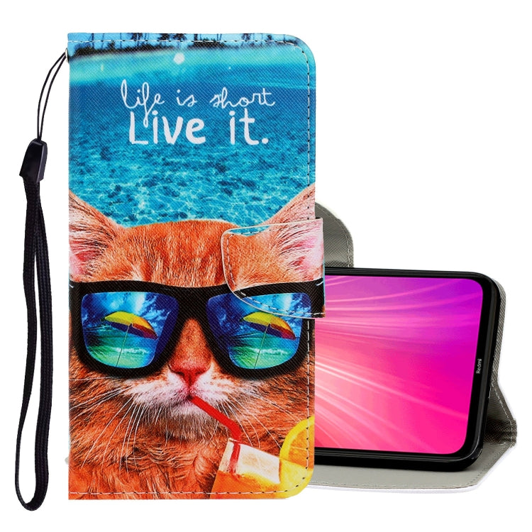 3D Colored Drawing Horizontal Flip PU Leather Case with Holder & Card Slots & Wallet