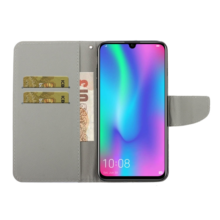3D Colored Drawing Horizontal Flip PU Leather Case with Holder & Card Slots & Wallet