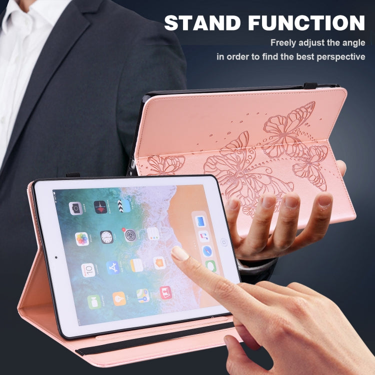 Embossed Butterfly Pattern Horizontal Flip Leather Tablet Case, For iPad 9.7 (2018/2017) / Air 2 / Air
