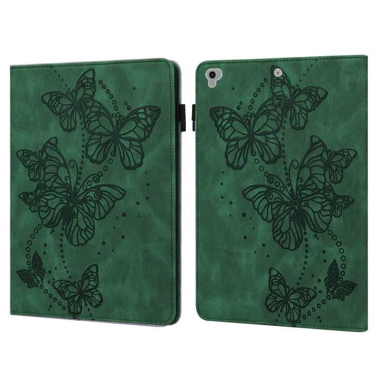 Embossed Butterfly Pattern Horizontal Flip Leather Tablet Case, For iPad 9.7 (2018/2017) / Air 2 / Air